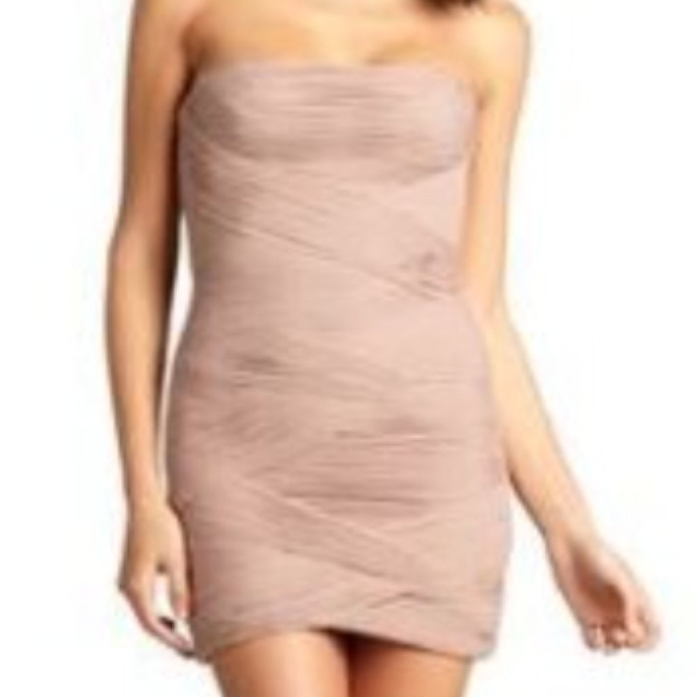 BCBG Max Azria - malinda mesh Y2K strapless dress, 2